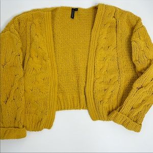 Mustard Chunky Knit Moon & Madison Sweater S
